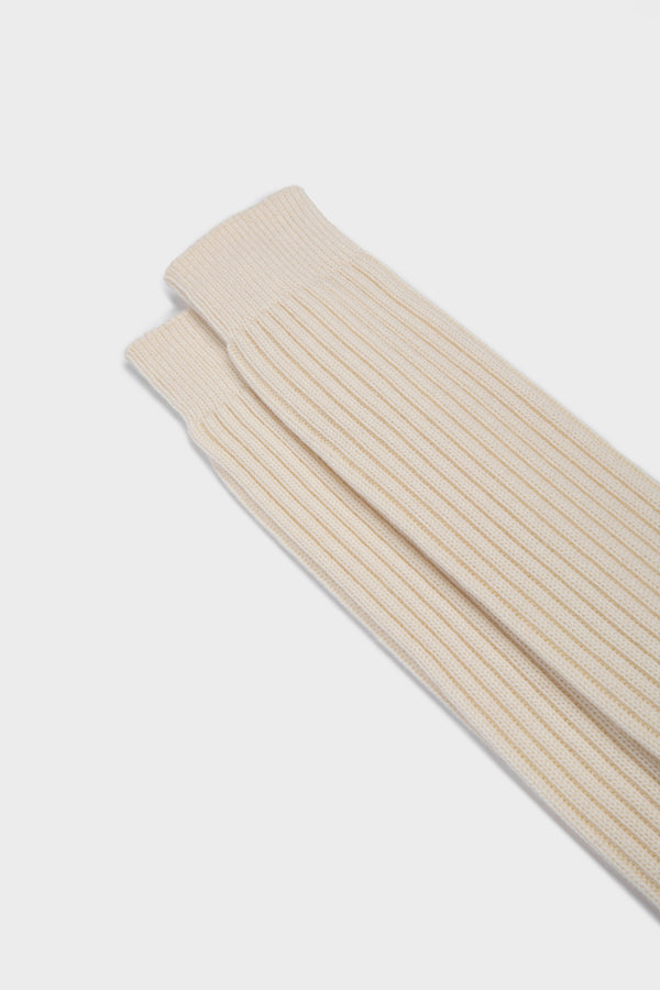 SOCKS TEO. WOOL 90% NYLON 10%, OFF WHITE.