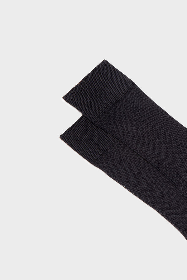 SOCKS BARBARA. WOMEN'S COLLECTION, 100%SILK, DARK BLUE.