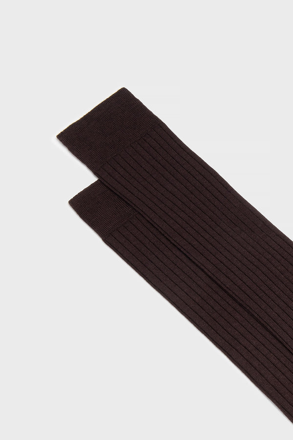 SOCKS CRISTINA. WOMEN'S COLLECTION, 80%WOOL 20%NYLON, DARK BROWN.