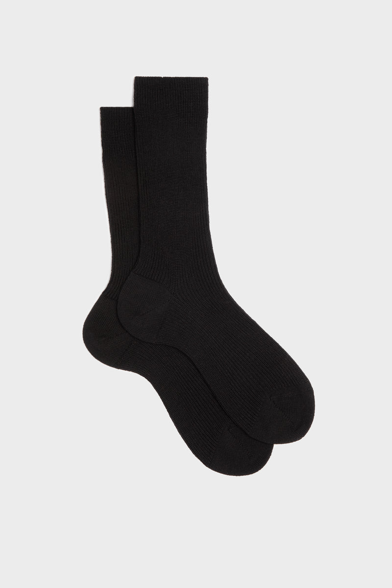 SOCKS MICHELA. WOMEN'S COLLECTION, 90% WOOL 10% NYLON, BLACK.