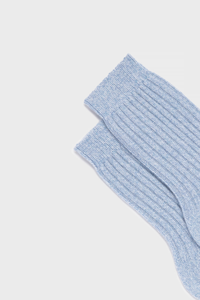 SOCKS PATRIZIA. WOMEN'S COLLECTION, 90%WOOL 10%CASHMERE, LIGHT BLUE.