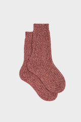 SOCKS PATRIZIA. WOMEN'S COLLECTION, 90%WOOL 10%CASHMERE, RED.