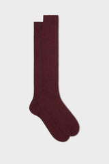 SOCKS CAMPIDOGLIO. 100% CASHMERE,  BURGUNDY.