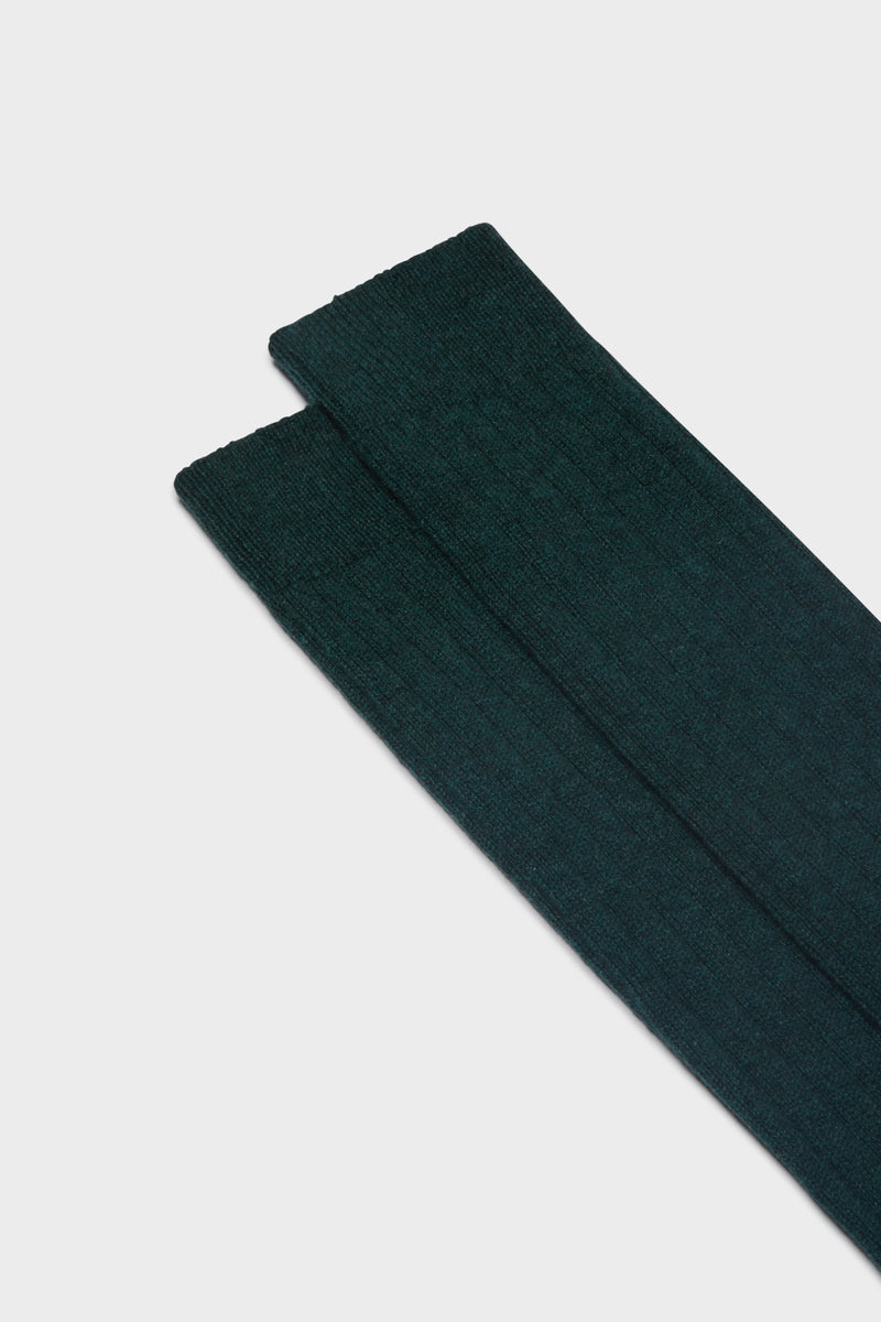CALZA CAMPIDOGLIO, 100% CASHMERE, FOREST GREEN.