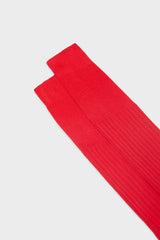 SOCKS CESARE. 100% COTTON. SOLID COLOR, RED.