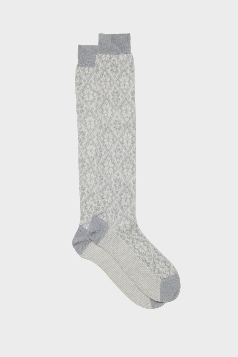 SOCKS ASTRUM. WOOL MIXED SOCK, PEARL-IVORY.