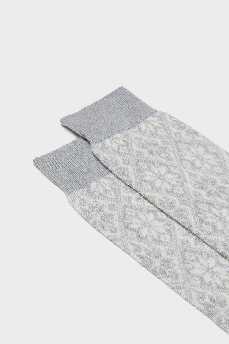 SOCKS ASTRUM. WOOL MIXED SOCK, PEARL-IVORY.