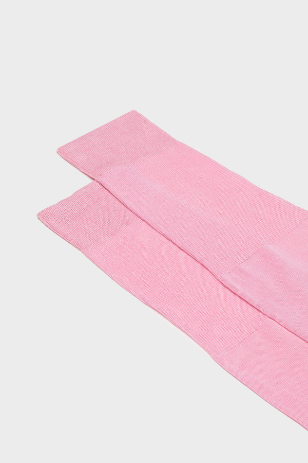 SOCKS LORENZO. 100% COTTON, SOLID COLOR,  PINK