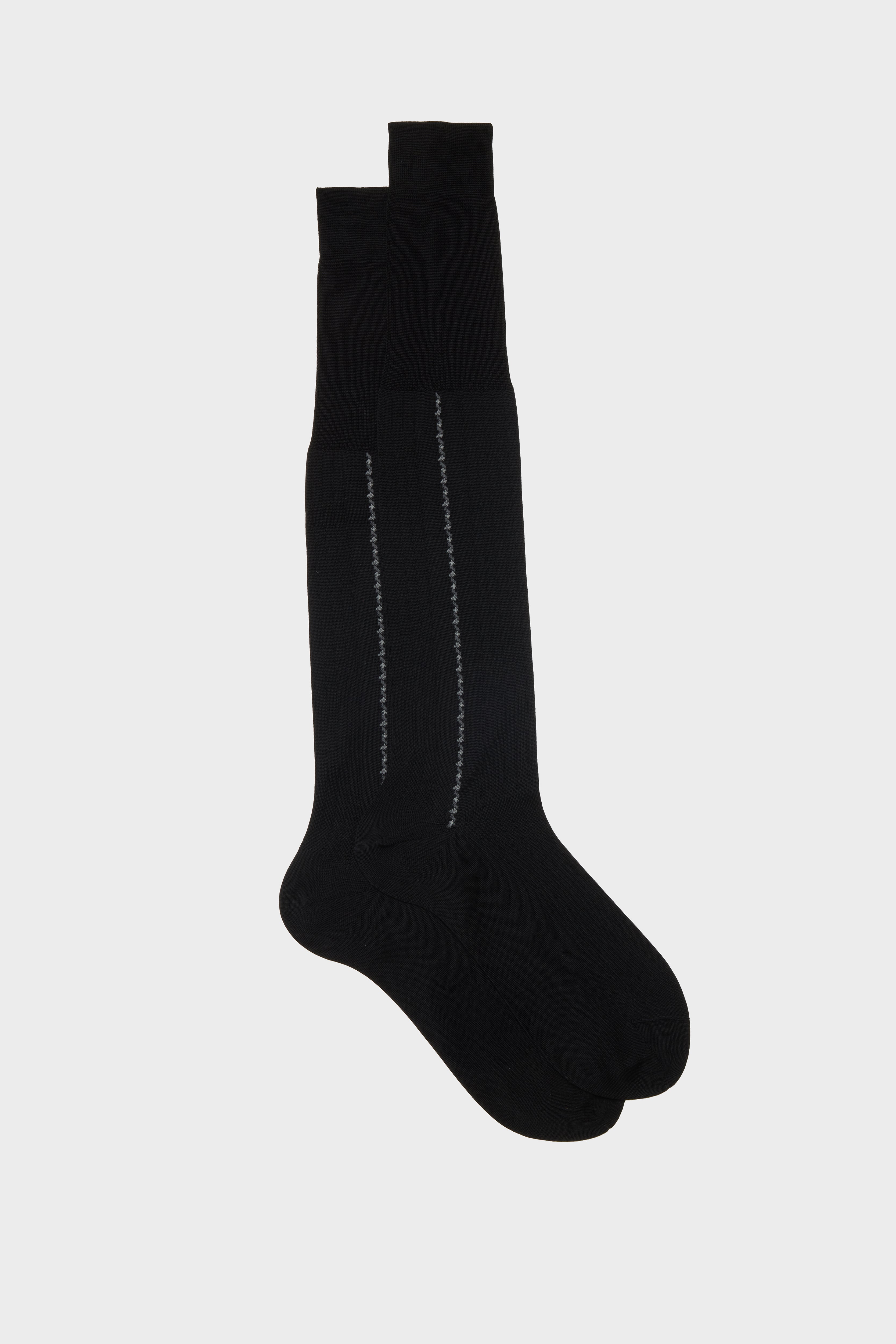 SOCKS ROMEO.100% COTTON, BLACK. – Bresciani Shop