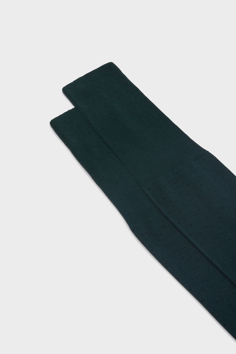 SOCKS FABIO. 100% COTTON. PINDOTS, GREEN.