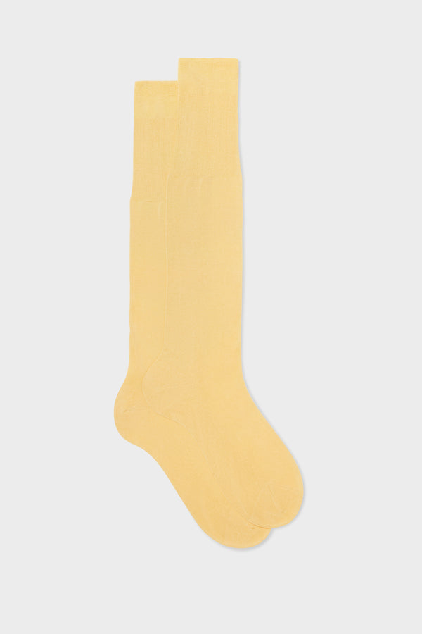 SOCKS LORENZO. 100% COTTON, SOLID COLOR,  GRAPEFRUIT.