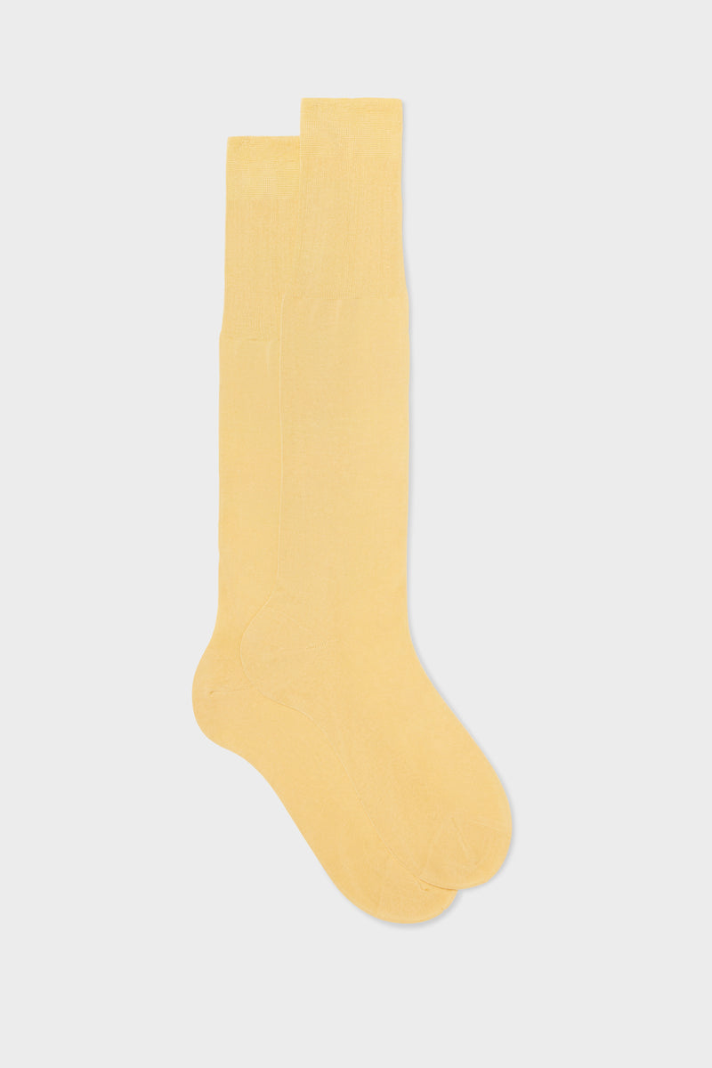 SOCKS LORENZO. 100% COTTON, SOLID COLOR,  GRAPEFRUIT.