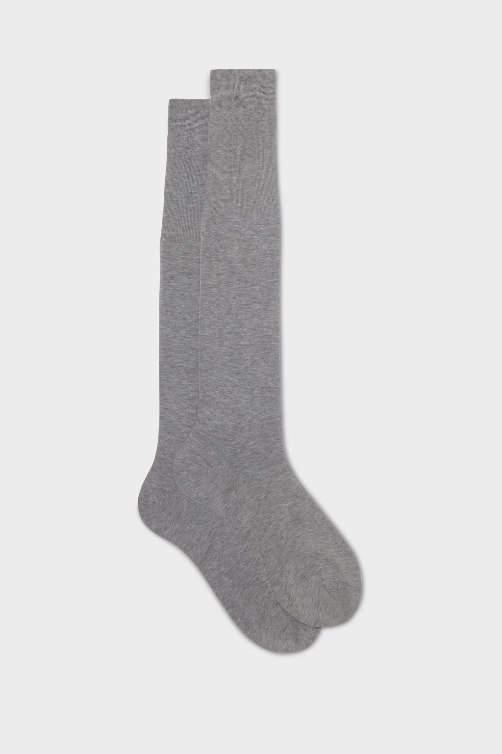 CALZA LORENZO. 100% COTONE, TINTA UNITA, PEARL GREY MELANGE