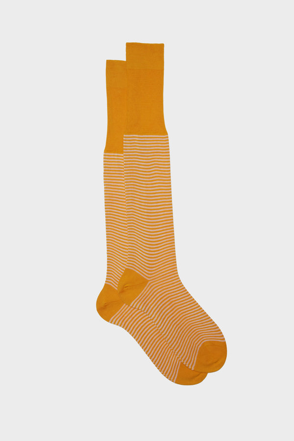 MARINO SOCKS, 100% COTTON, YELLOW-WHITE.