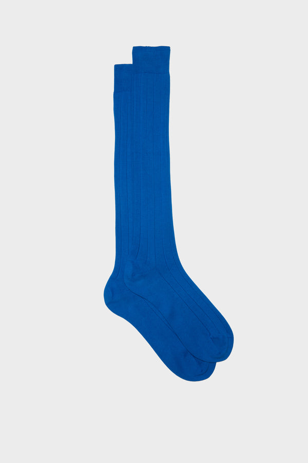 CALZA MASSIMO, 100% COTONE PIMA, COBALT.