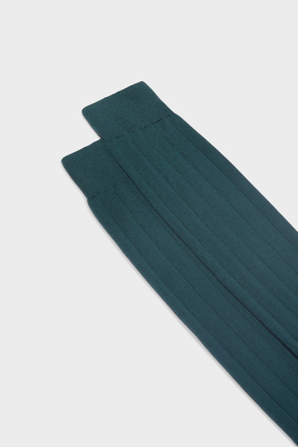 SOCKS MASSIMO, 100% PIMA COTTON, SOLID COLOR, FOREST GREEN.