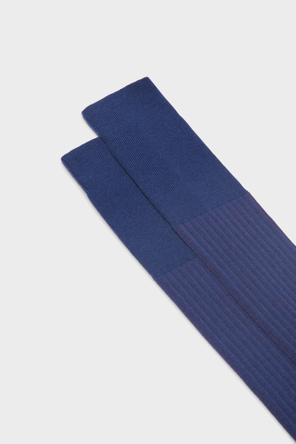 SOCKS PIETRO, 60% WOOL 25% COTTON 15% NYLON, RED - NAVY BLUE.