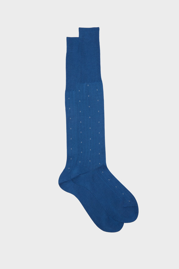 SOCKS RENATO, 100% COTTON, CORNFLOWER-PEARL.