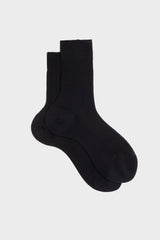 SOCKS SARA, 90% LINEN 10% NYLON, NAVY.