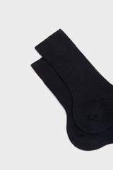 SOCKS SARA, 90% LINEN 10% NYLON, NAVY.