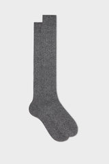 SOCKS VIRGILIO, 100% COTTON, BLACK - GREY.