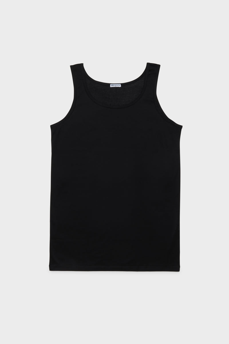 UNDERWEAR VEST. 100% COTTON. BLACK