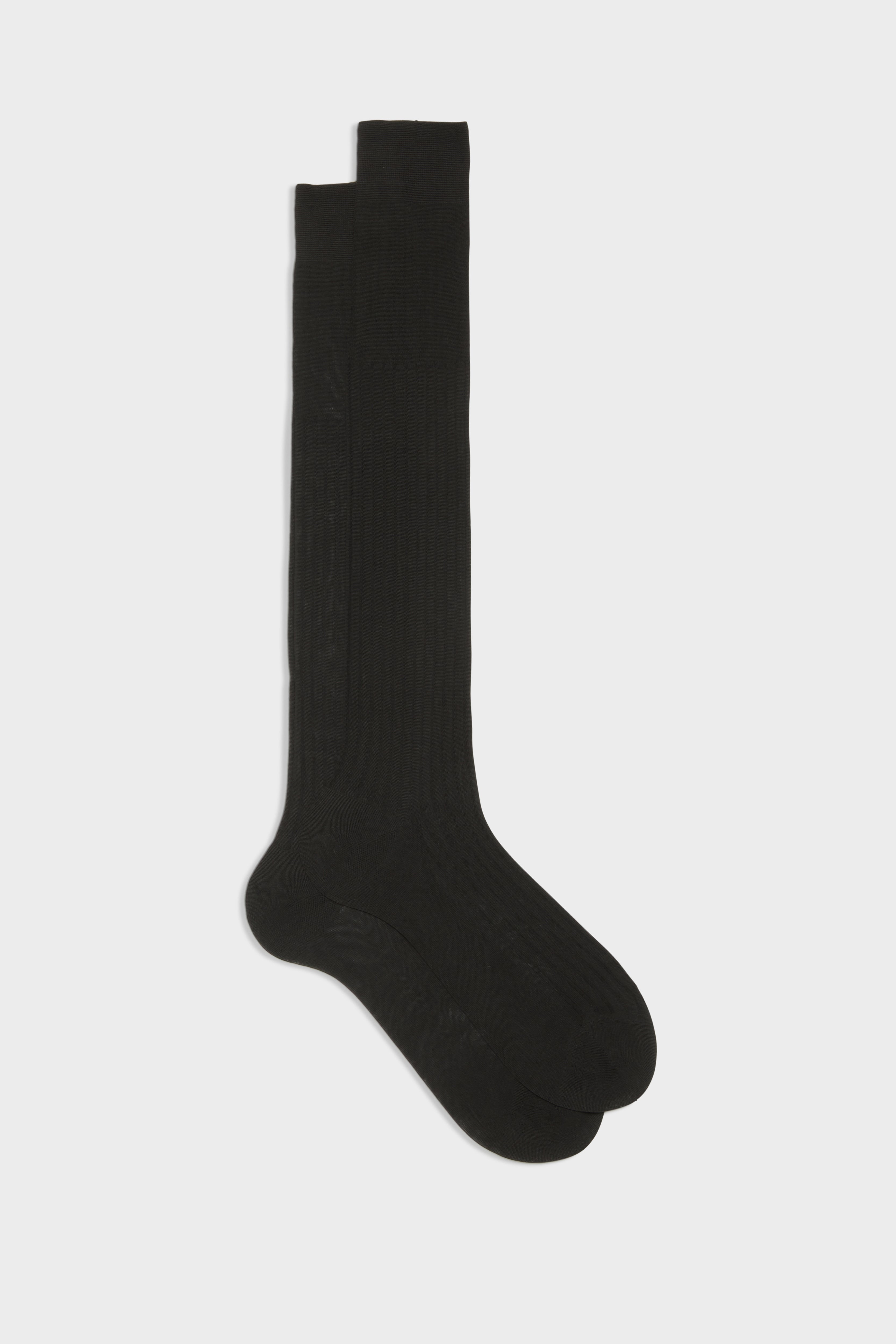 BRESCIANI - men's socks:Cesare style. Cotton. Black – Bresciani Shop