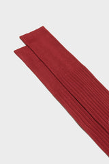 SOCKS CESARE. 100% COTTON. SOLID COLOR,  CHERRY