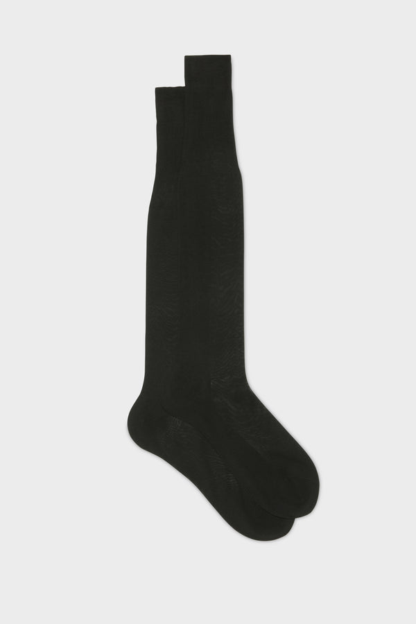SOCKS LORENZO. 100% COTTON, SOLID COLOR, DARK BROWN