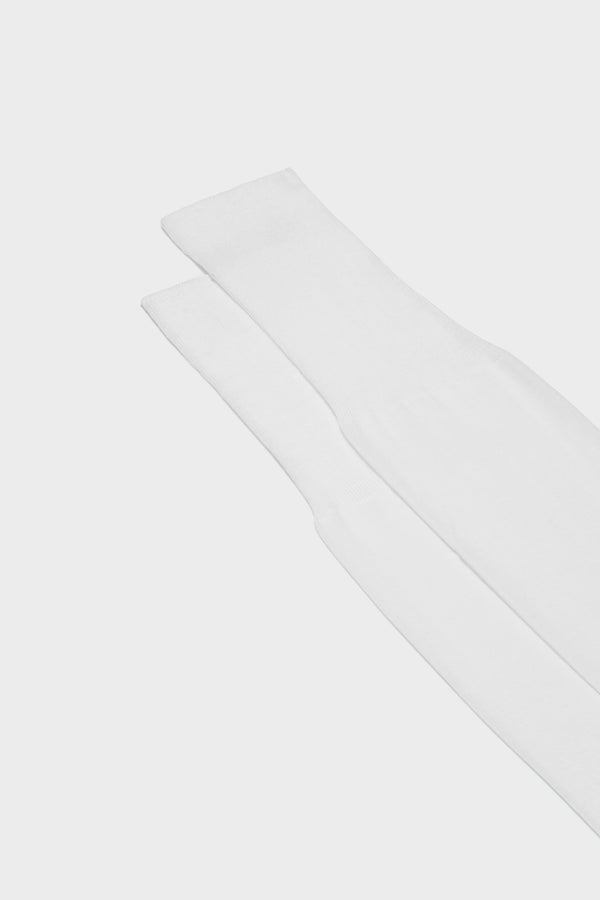 SOCKS LORENZO. 100% COTTON, SOLID COLOR, WHITE