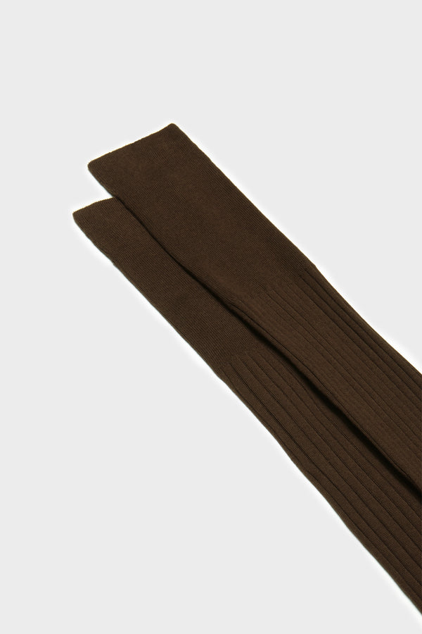 SOCKS MARCELLO. 100% ORGANIC COTTON, SOLID COLOR, BROWN