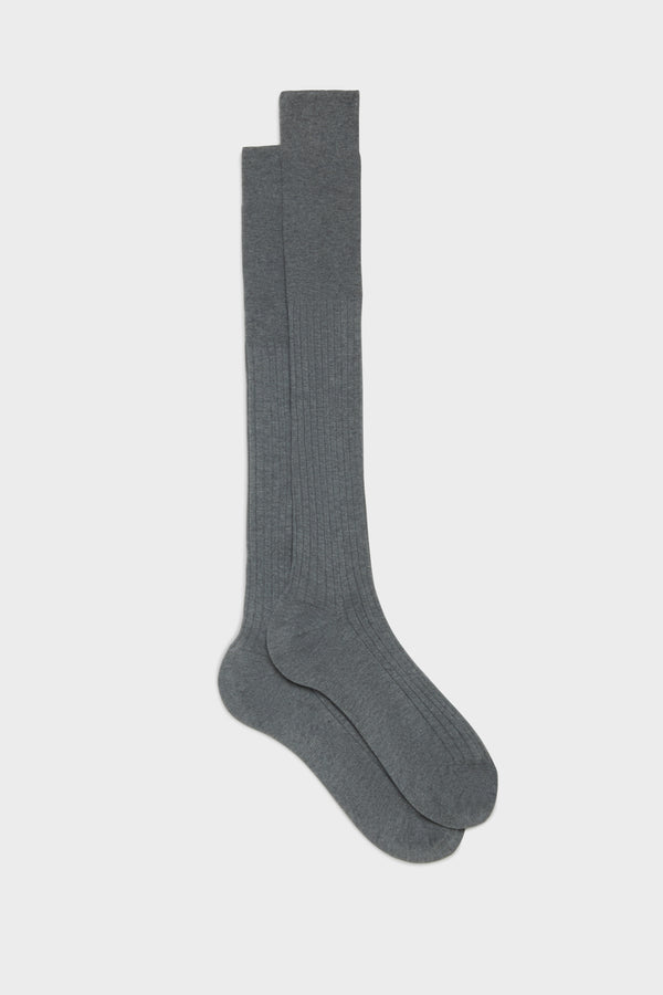 SOCKS MARCELLO. 100% ORGANIC COTTON, SOLID COLOR, GREY