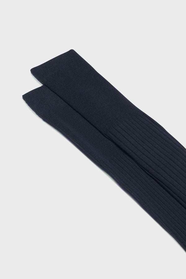 SOCKS MARCELLO. 100% ORGANIC COTTON, SOLID COLOR, NAVY