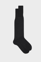 SOCKS MARCO. WOOL BLEND. SOLID COLOR, CHARCOAL