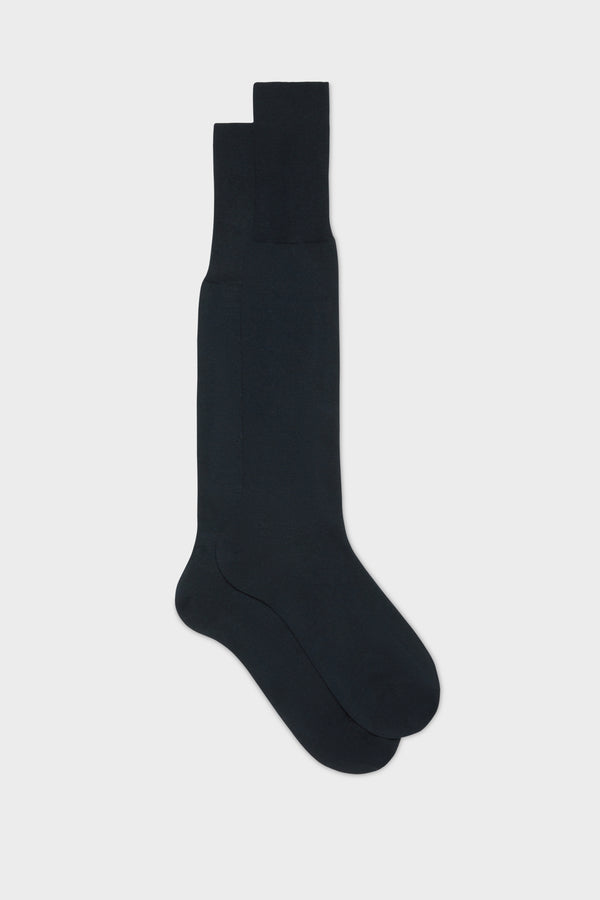 SOCKS MARCO. WOOL BLEND. SOLID COLOR, NAVY