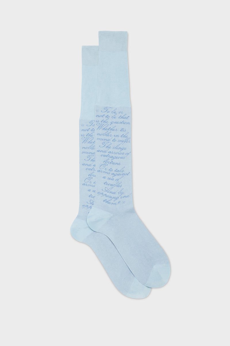 SOCKS AMLETO. 100% COTTON, BLUE