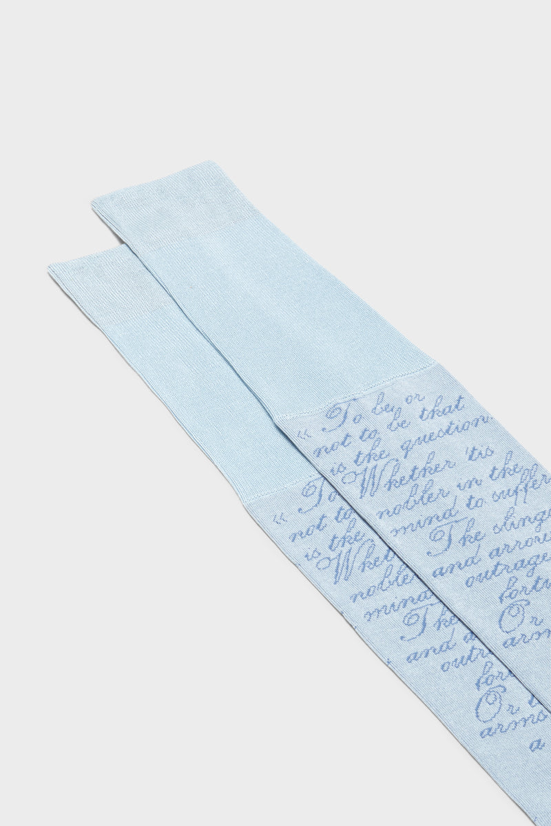 SOCKS AMLETO. 100% COTTON, BLUE