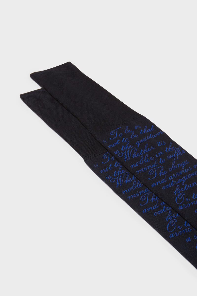 SOCKS AMLETO. 100% COTTON, NAVY