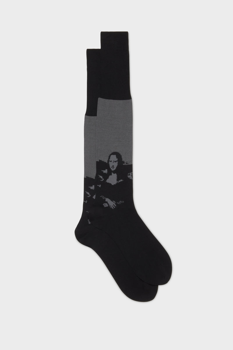 CALZA GIOCONDA. 100% COTONE, BLACK.