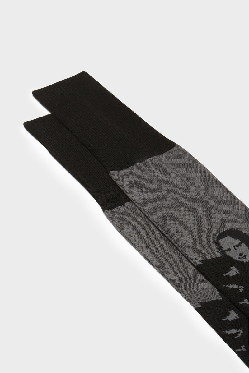 CALZA GIOCONDA. 100% COTONE, BLACK.