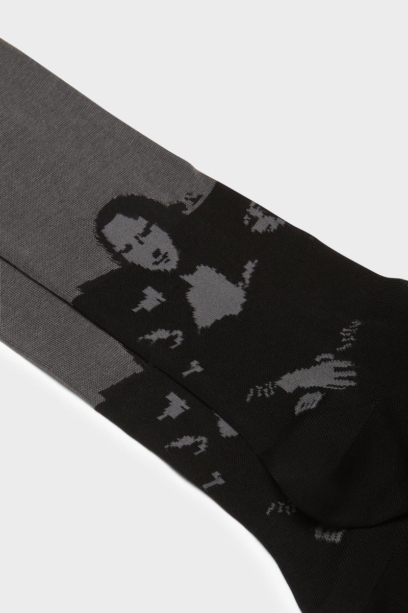 CALZA GIOCONDA. 100% COTONE, BLACK.