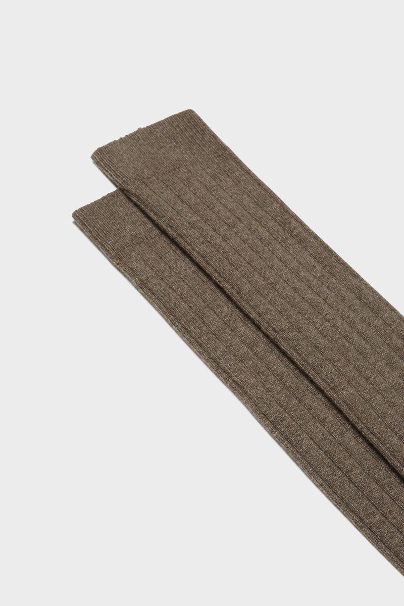 CALZA CAMPIDOGLIO. 95% CASHMERE 5% NYLON, BEAVER.