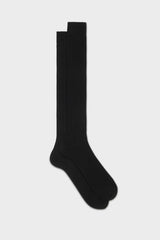 CALZA CAMPIDOGLIO. 95% CASHMERE 5% NYLON, BLACK.