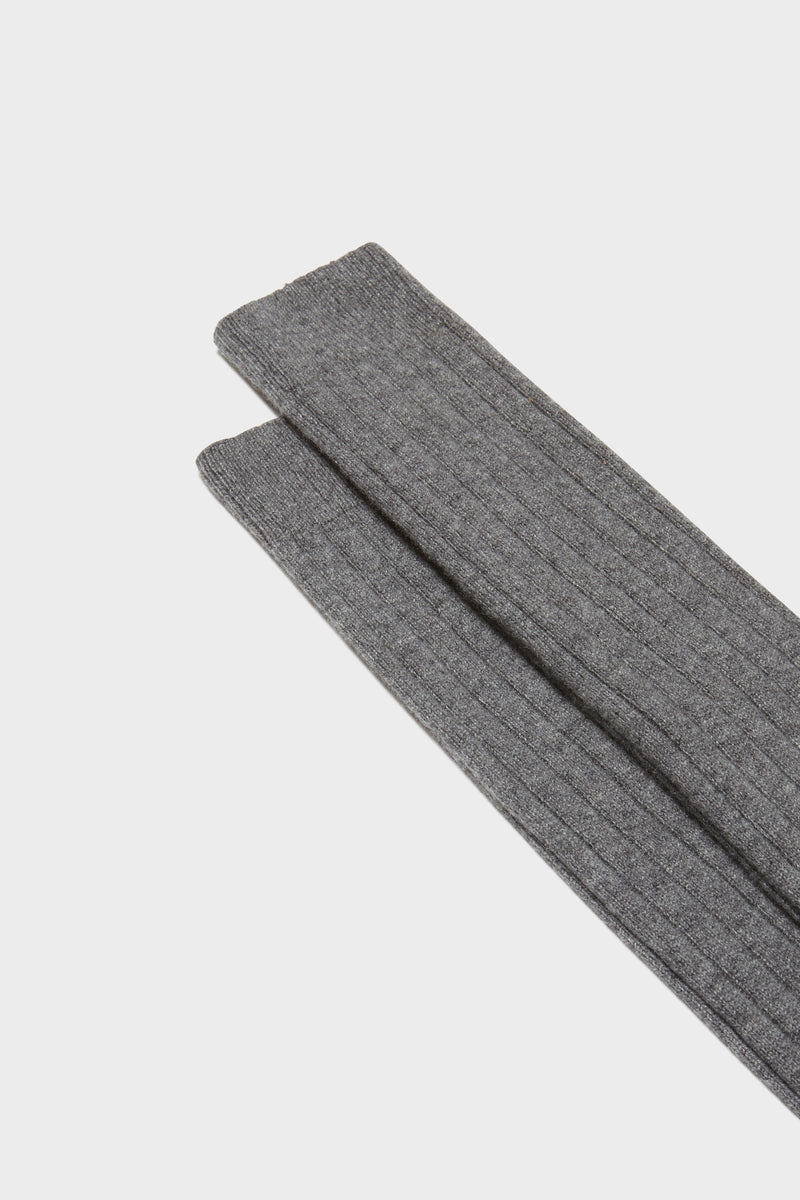 CALZA CAMPIDOGLIO. 95% CASHMERE 5% NYLON, MEDIUM GREY