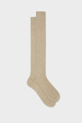 SOCKS CAMPIDOGLIO. 100% CASHMERE, LIGHT BROWN