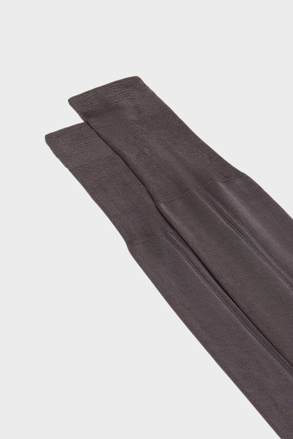 SOCKS CELIO. 100% SILK, MEDIUM GREY