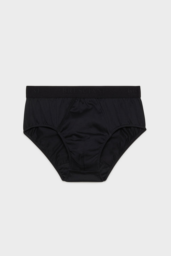 BRIEFS. 100% COTTON, BLACK