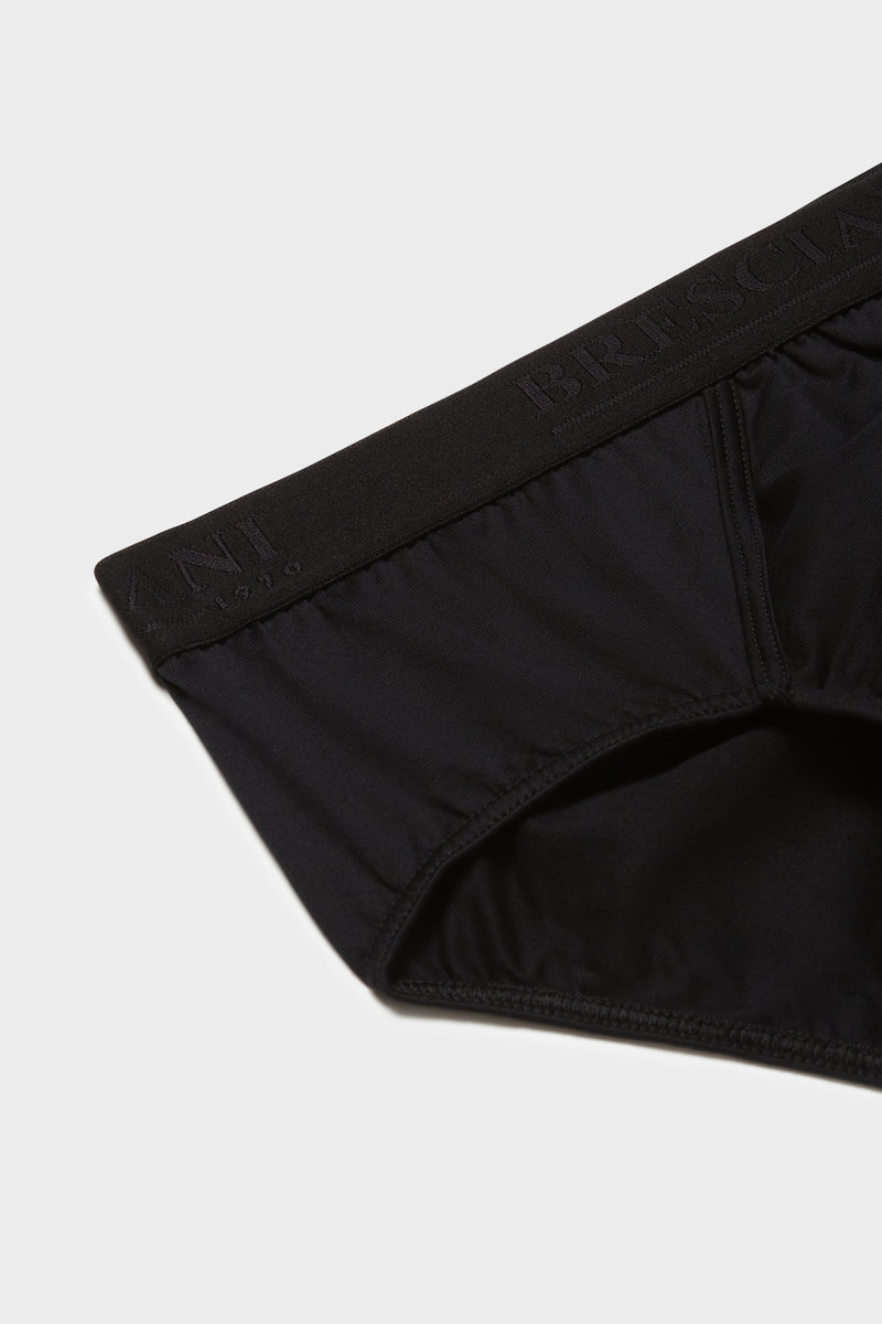 BRIEFS. 100% COTTON, BLACK