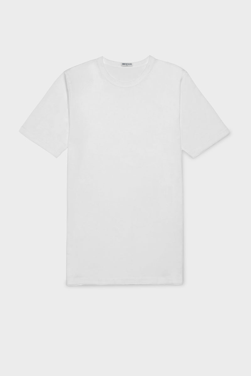 T-SHIRT, ROUND NECK. 100% COTTON, SHORT SLEEVE, WHITE