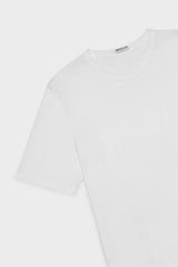 T-SHIRT, ROUND NECK. 100% COTTON, SHORT SLEEVE, WHITE